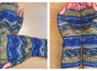 Wavy Mittens Free Knitting Pattern