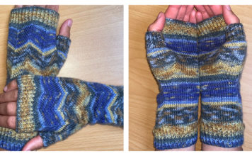 Wavy Mittens Free Knitting Pattern