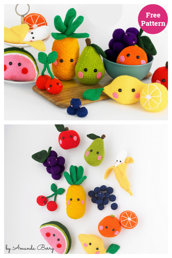 Fruit and Vegetables Knitting Pattern