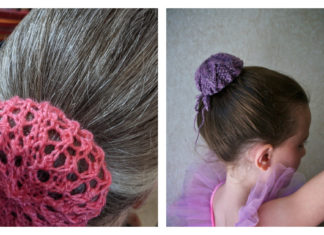 Hair Bun Cover Free Knitting Pattern