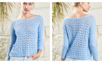 Paper Flowers Pullover Free Knitting Pattern