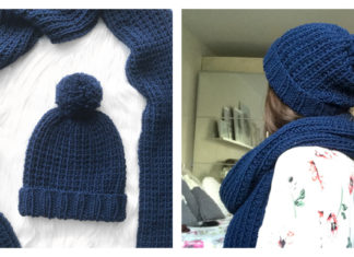 Blue Steel Chunky Beanie and Scarf Free Knitting Pattern