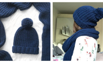 Blue Steel Chunky Beanie and Scarf Free Knitting Pattern