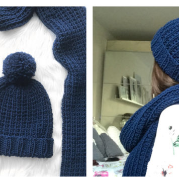 Blue Steel Chunky Beanie and Scarf Free Knitting Pattern