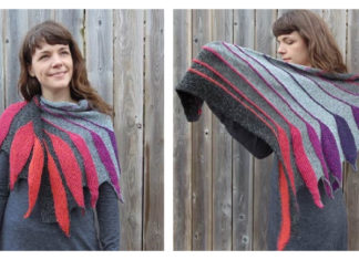 Falling Leaves Shawl Free Knitting Pattern