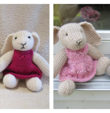 Rabbit and Bear Free Knitting Pattern