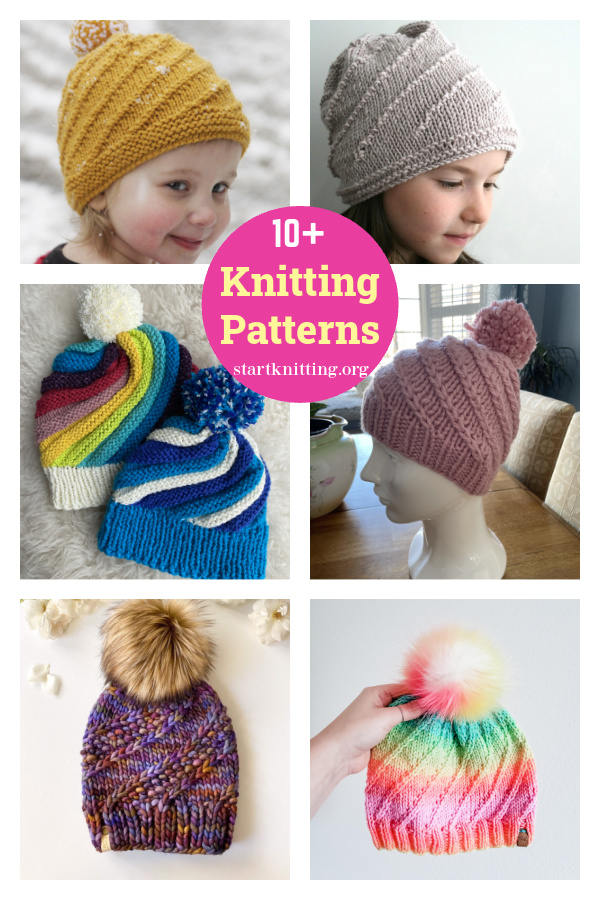 Swirl N Twirl Hat Free Knitting Pattern