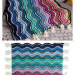 Big Ripple Rainbow Blanket Free Knitting Pattern