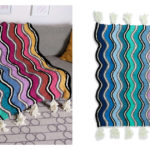 Big Ripple Rainbow Blanket Free Knitting Pattern