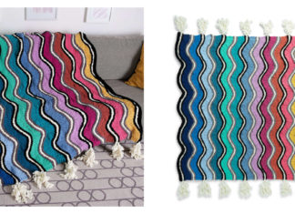 Big Ripple Rainbow Blanket Free Knitting PatternBig Ripple Rainbow Free Knitting Pattern