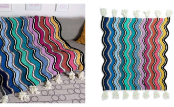 Big Ripple Rainbow Blanket Free Knitting PatternBig Ripple Rainbow Free Knitting Pattern