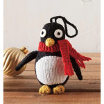 Holiday Penguin Ornament Free Knitting Pattern