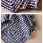 Little Mitered Stripes Blanket Free Knitting Pattern