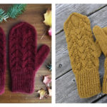 Simple Autumn Mittens Free Knitting Pattern