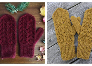 Simple Autumn Mittens Free Knitting Pattern