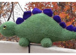 Stegosaurus Dinosaur Free Knitting Pattern
