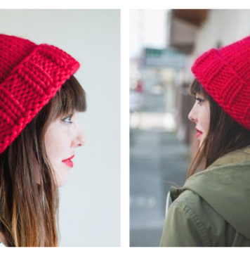 The Big Hat Free Knitting Pattern and Video Tutorial