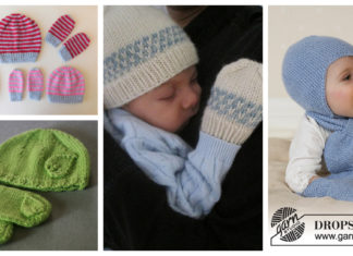 Baby Hat And Mitts Set Free Knitting Pattern