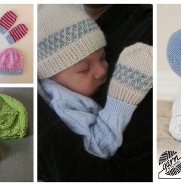 Baby Hat And Mitts Set Free Knitting Pattern