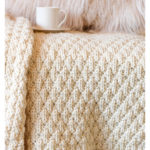 Billowy Quilted Throw Blanket Free Knitting Pattern