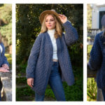 Claire’s Modern Blue Cardigan Free Knitting Pattern