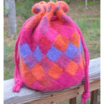 Entrelac Bag Free Knitting Pattern