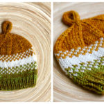 Golden Pear Baby Hat Free Knitting Pattern