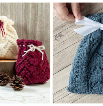 Lace Gift Bag Free Knitting Pattern