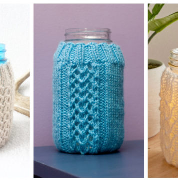 Mason Jar Cover Free Knitting Pattern