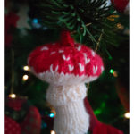 Amanita Muscaria Christmas Ornament Free Knitting Pattern