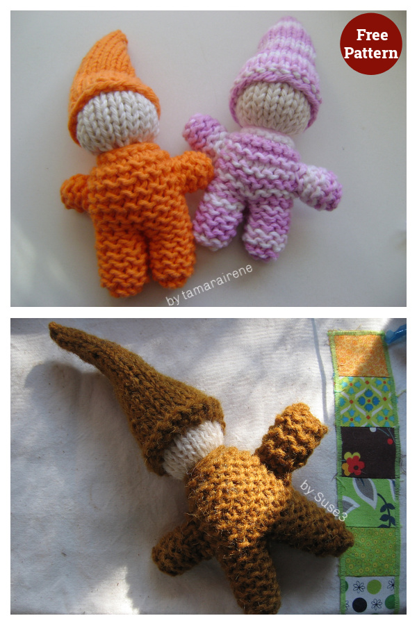 Rainbow Gnomes Free Knitting Pattern