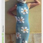 Daisy Motif Women Dress Knitting Pattern