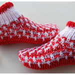 Flat Christmas Socks Free Knitting Pattern and Video Tutorial