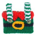 Happy Elf Gift Card Holder Free Knitting Pattern