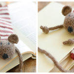 Library Mouse Bookmark Free Knitting Pattern