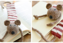 Library Mouse Bookmark Free Knitting Pattern