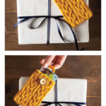Pocket Aran Gift Card Holder Free Knitting Pattern