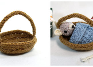 Walnut Shell Basket Free Knitting Pattern