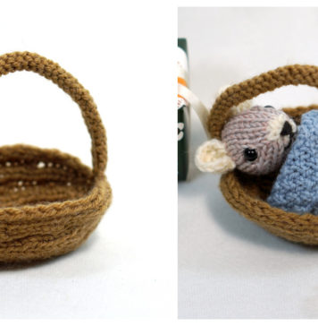 Walnut Shell Basket Free Knitting Pattern