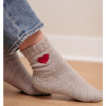 Heart Socks Free Knitting Pattern and Video Tutorial