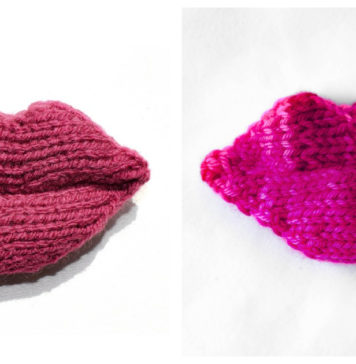 Lips Free Knitting Patterns