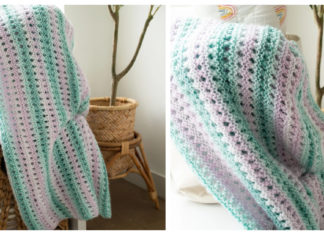 Minna Garter Eyelet Blankie Free Knitting Pattern