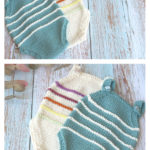 Rainbow Newborn Onesie Free Knitting Pattern and Video Tutorial