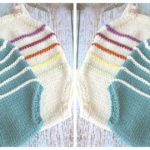 Rainbow Newborn Onesie Free Knitting Pattern and Video Tutorial
