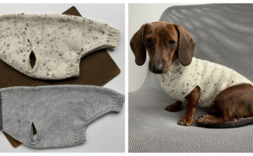 Seamless Dog Sweater Free Knitting Pattern and Video Tutorial