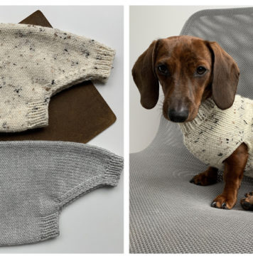 Seamless Dog Sweater Free Knitting Pattern and Video Tutorial