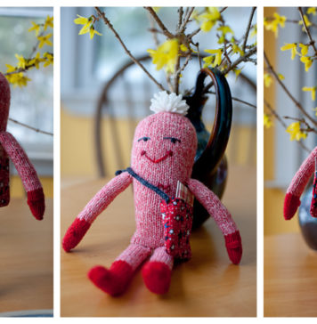 Valentine Mail Monster Free Knitting Pattern