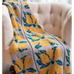 Big Flower Blanket Free Knitting Pattern