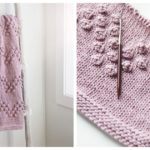 Chevron Bobble Stitch Blanket Free Knitting Pattern