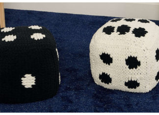 Dice Pillow Free Knitting Pattern